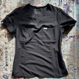Figs Catarina SLIM scrub top black size small (S)